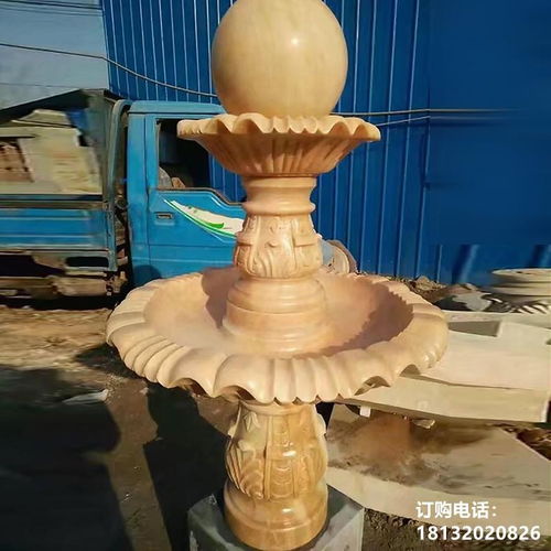 石雕雙層景觀球噴泉 廈門石材景觀球雕塑制作廠